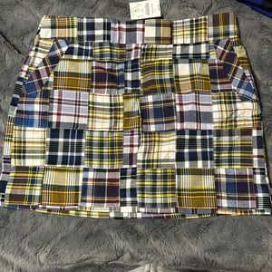 NWT JCrew plaid mini skirt with pockets size 6
